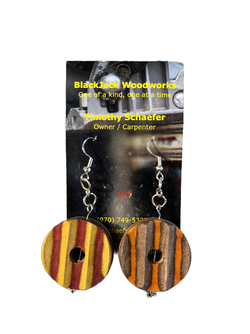 Load image into Gallery viewer, BlackJack Woodworks - Dangle Earrings
